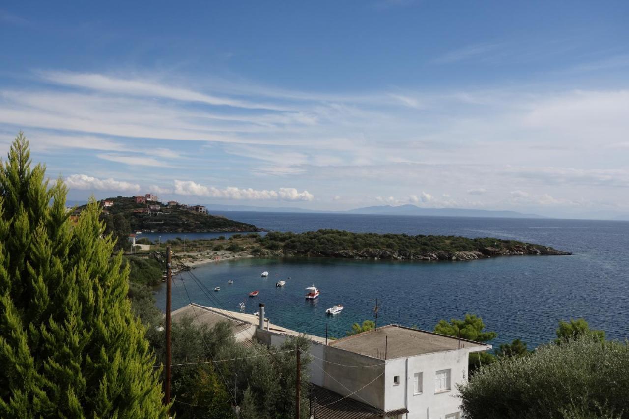 Beach Front House With View Marathos  Exteriér fotografie